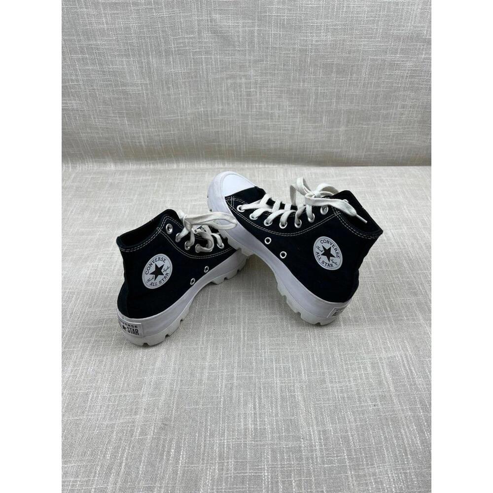 Converse Black and White Platform Chuck Taylor High Top Sneakers